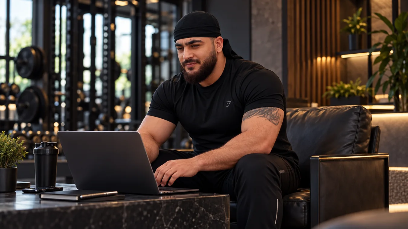 Previously generated cinematic illustration of Mohammad planning training